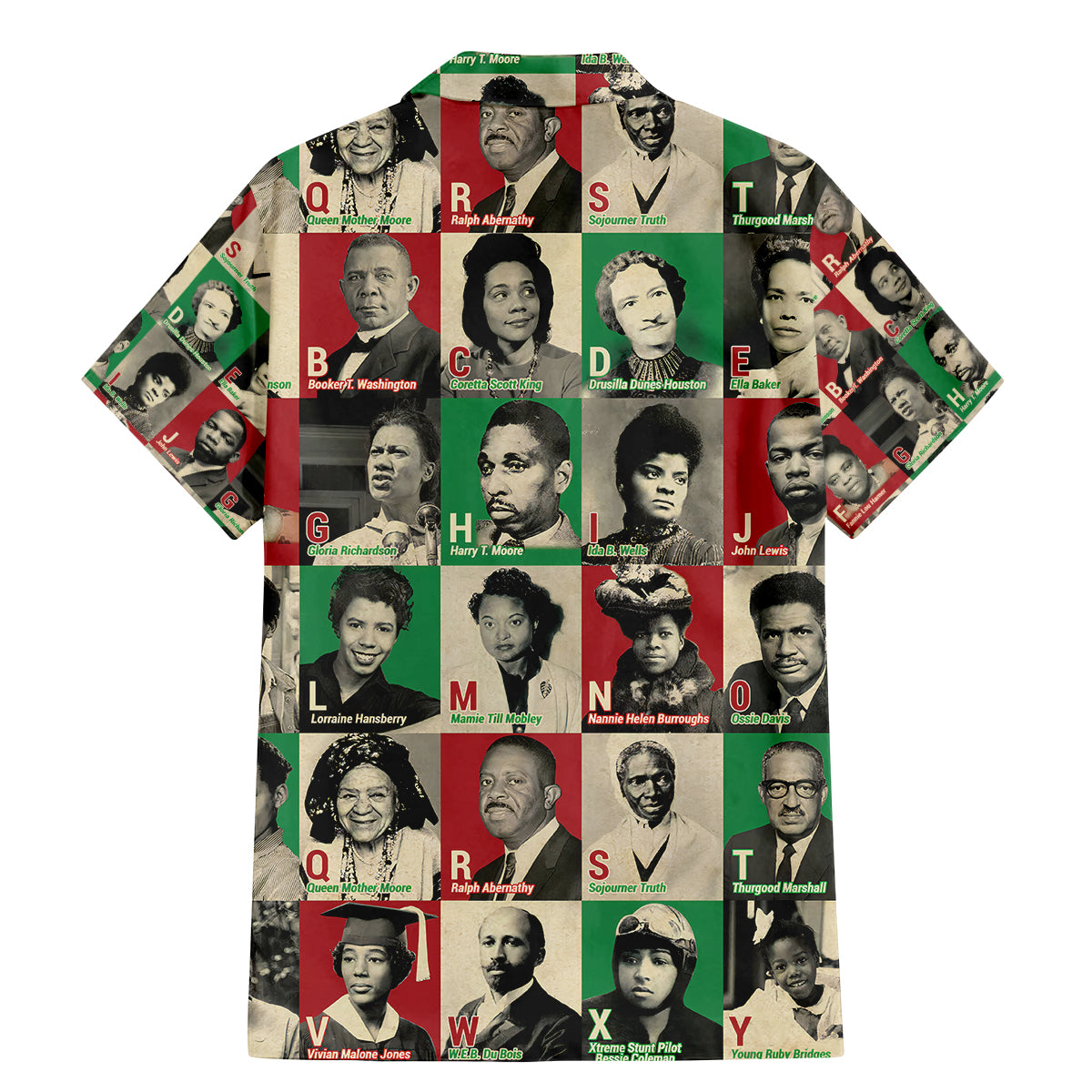 A To Z Of Black Heroes Family Matching Mermaid Dress and Hawaiian Shirt Civil Rights Leaders - Wonder Print Shop