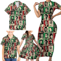 A To Z Of Black Heroes Family Matching Short Sleeve Bodycon Dress and Hawaiian Shirt Civil Rights Leaders - Wonder Print Shop