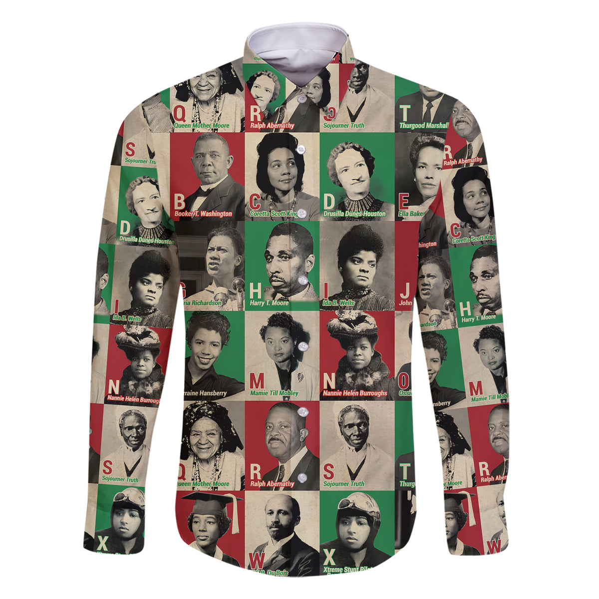 A To Z Of Black Heroes Family Matching Short Sleeve Bodycon Dress and Hawaiian Shirt Civil Rights Leaders - Wonder Print Shop