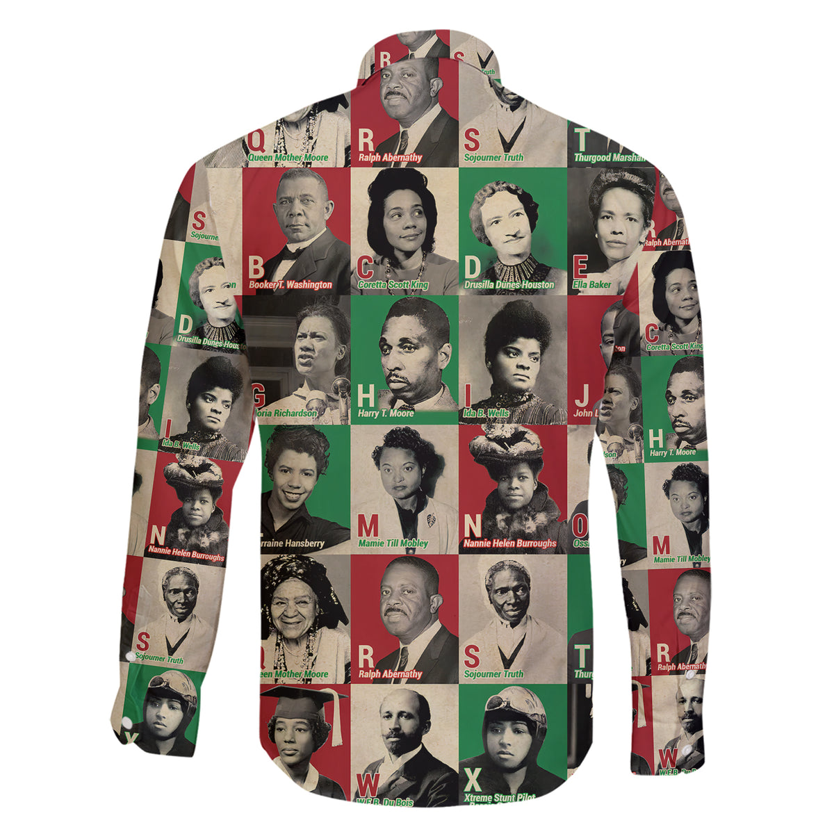 A To Z Of Black Heroes Family Matching Short Sleeve Bodycon Dress and Hawaiian Shirt Civil Rights Leaders - Wonder Print Shop