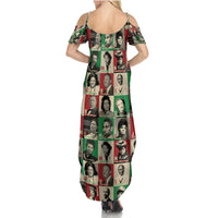 A To Z Of Black Heroes Family Matching Summer Maxi Dress and Hawaiian Shirt Civil Rights Leaders - Wonder Print Shop
