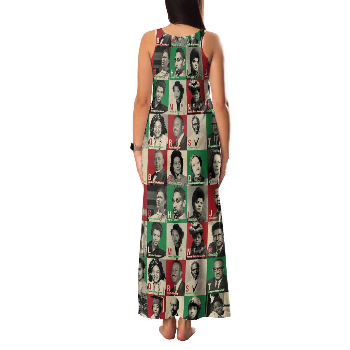 A To Z Of Black Heroes Family Matching Tank Maxi Dress and Hawaiian Shirt Civil Rights Leaders - Wonder Print Shop