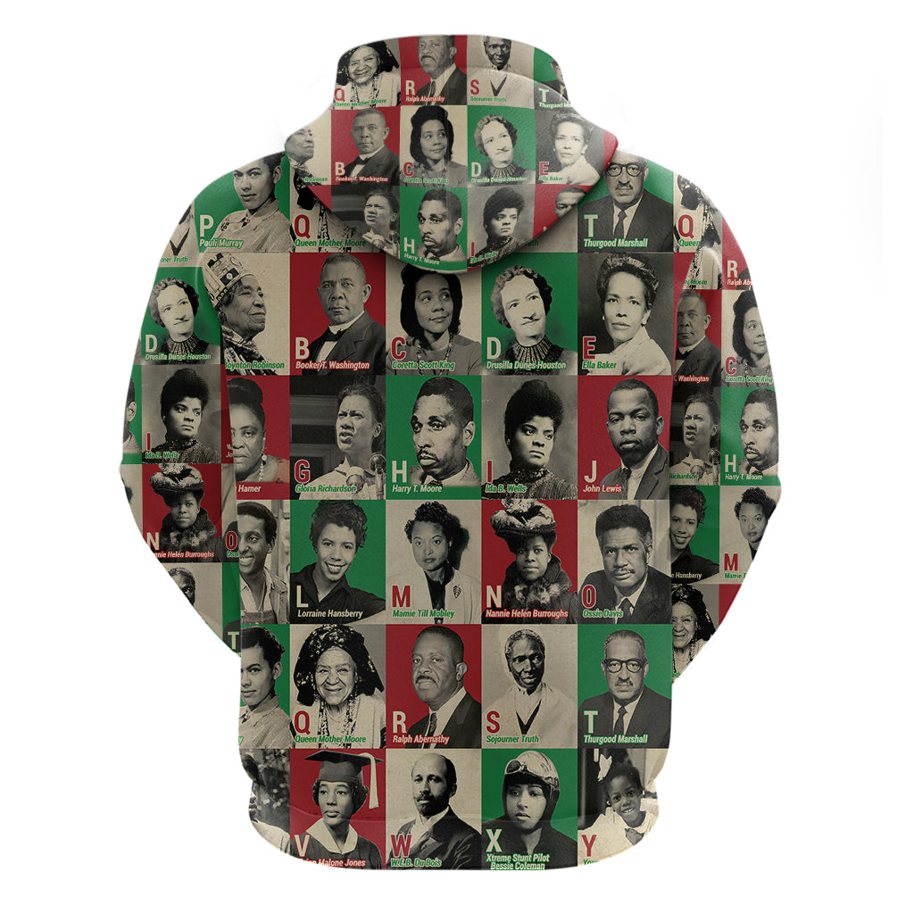 A To Z Of Black Heroes Hoodie Civil Rights Leaders - Wonder Print Shop
