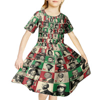A To Z Of Black Heroes Kid Short Sleeve Dress Civil Rights Leaders - Wonder Print Shop