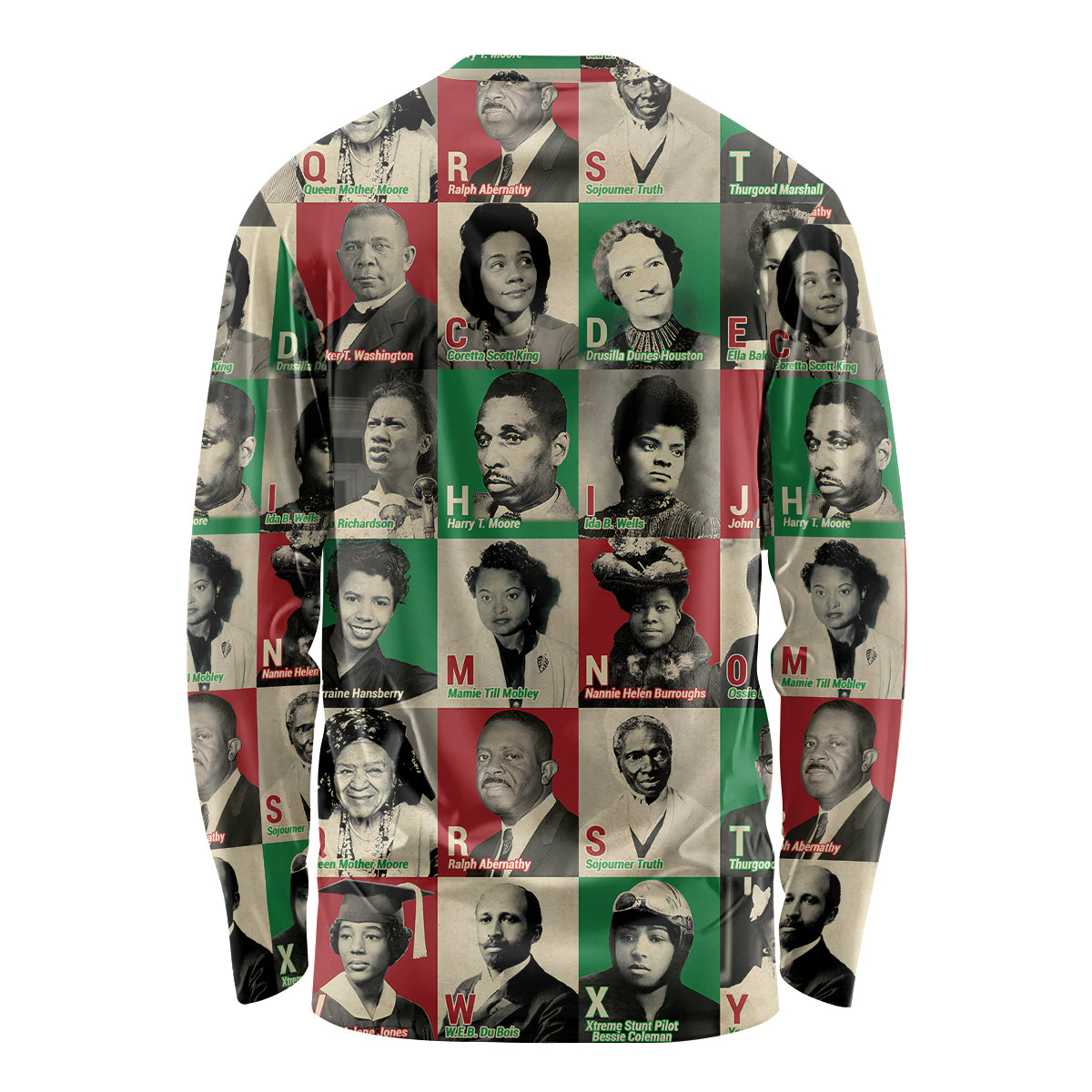 A To Z Of Black Heroes Long Sleeve Shirt Civil Rights Leaders - Wonder Print Shop