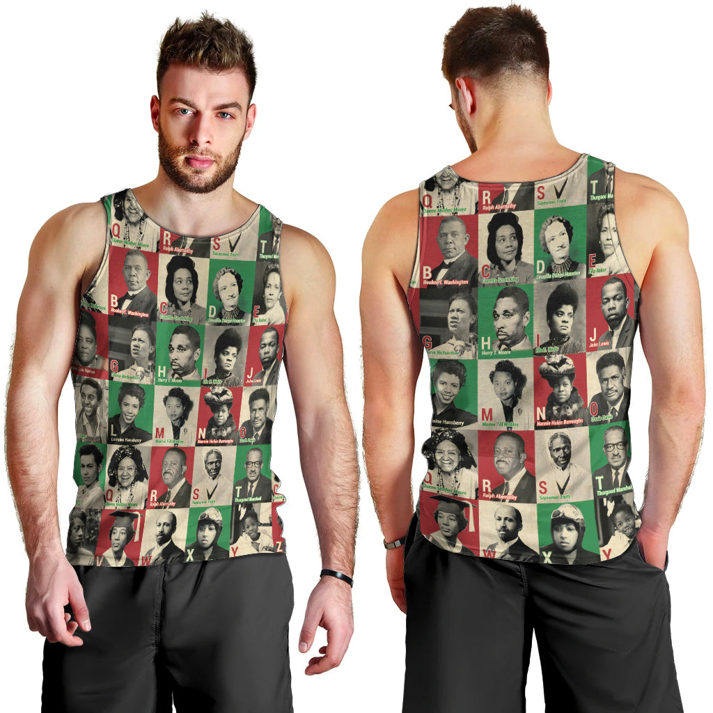 A To Z Of Black Heroes Men Tank Top Civil Rights Leaders - Wonder Print Shop