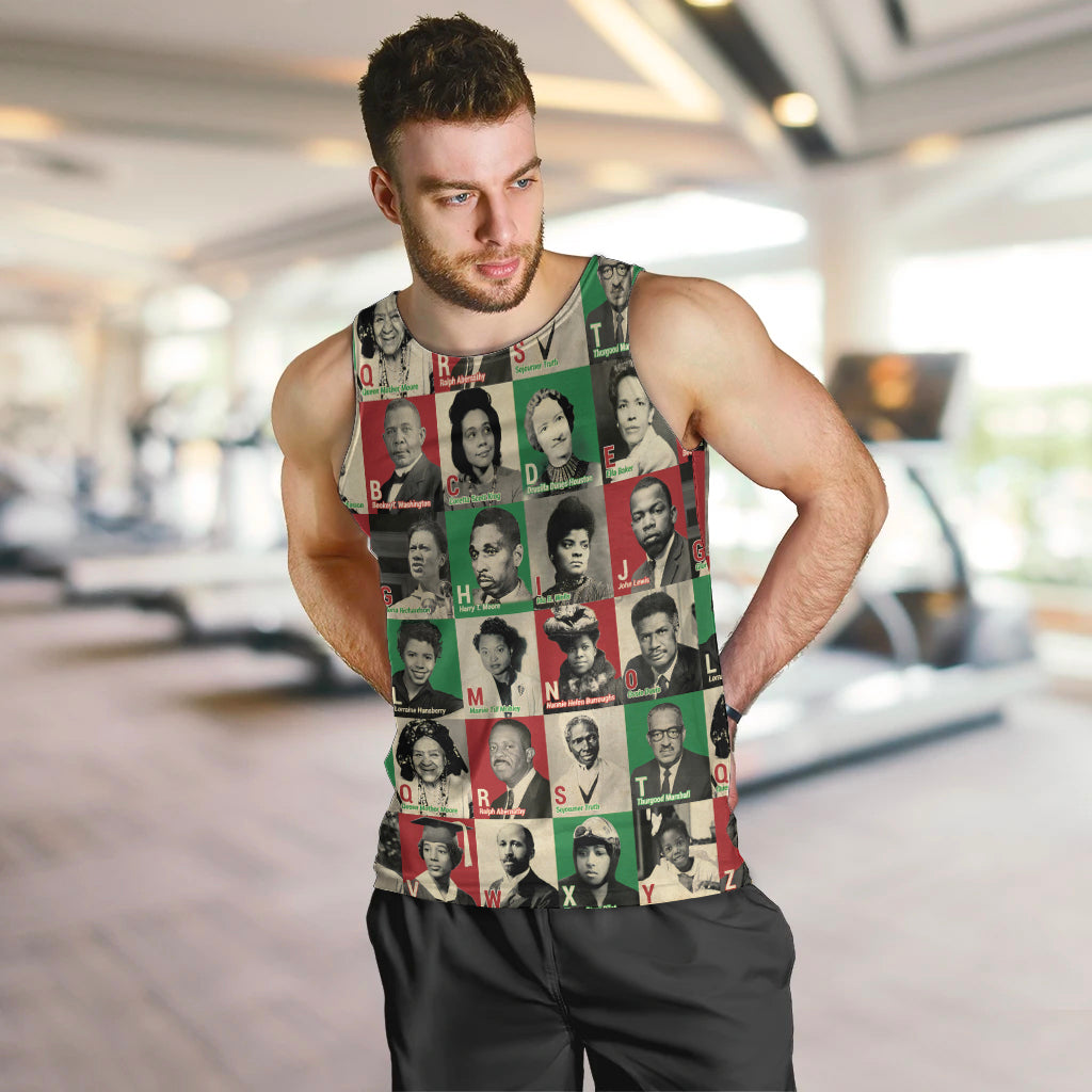 A To Z Of Black Heroes Men Tank Top Civil Rights Leaders - Wonder Print Shop