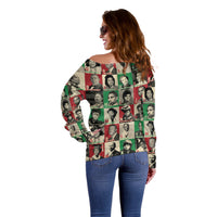 A To Z Of Black Heroes Off Shoulder Sweater Civil Rights Leaders - Wonder Print Shop