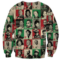 A To Z Of Black Heroes Sweatshirt Civil Rights Leaders - Wonder Print Shop