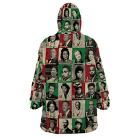 A To Z Of Black Heroes Wearable Blanket Hoodie Civil Rights Leaders - Wonder Print Shop