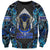 Wild Deer Hunting Sweatshirt Skull Blue Art - Wonder Print Shop