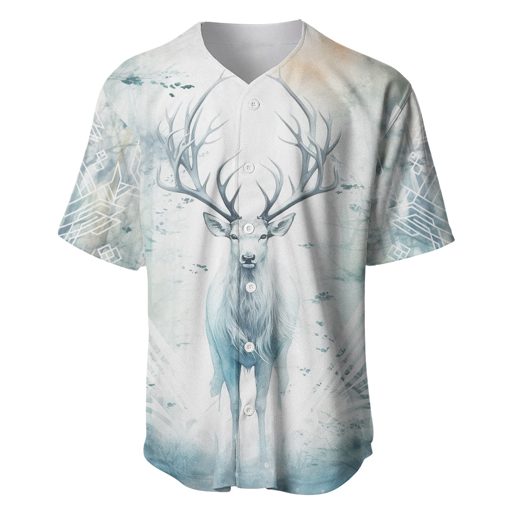 Thanks Deer For Life Baseball Jersey White Deer Watercolor Painting - Wonder Print Shop