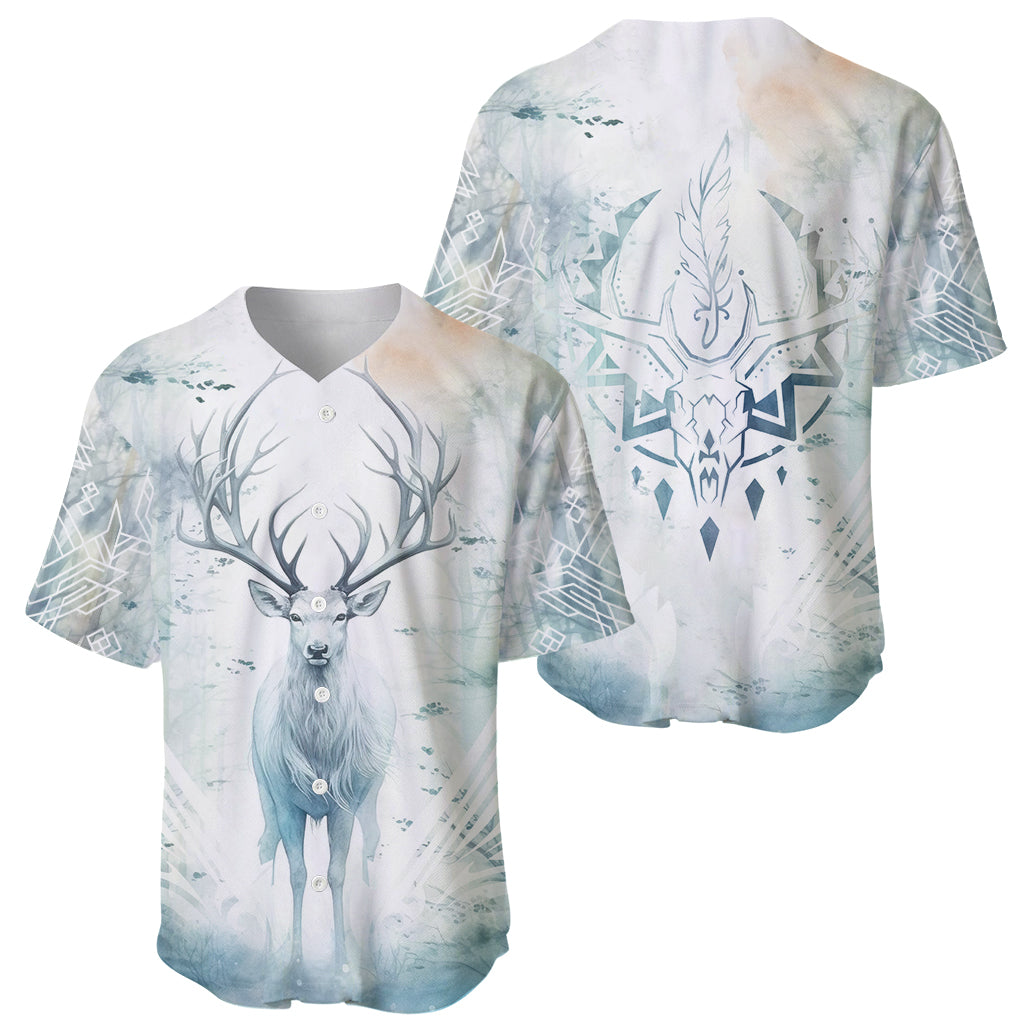 Thanks Deer For Life Baseball Jersey White Deer Watercolor Painting - Wonder Print Shop