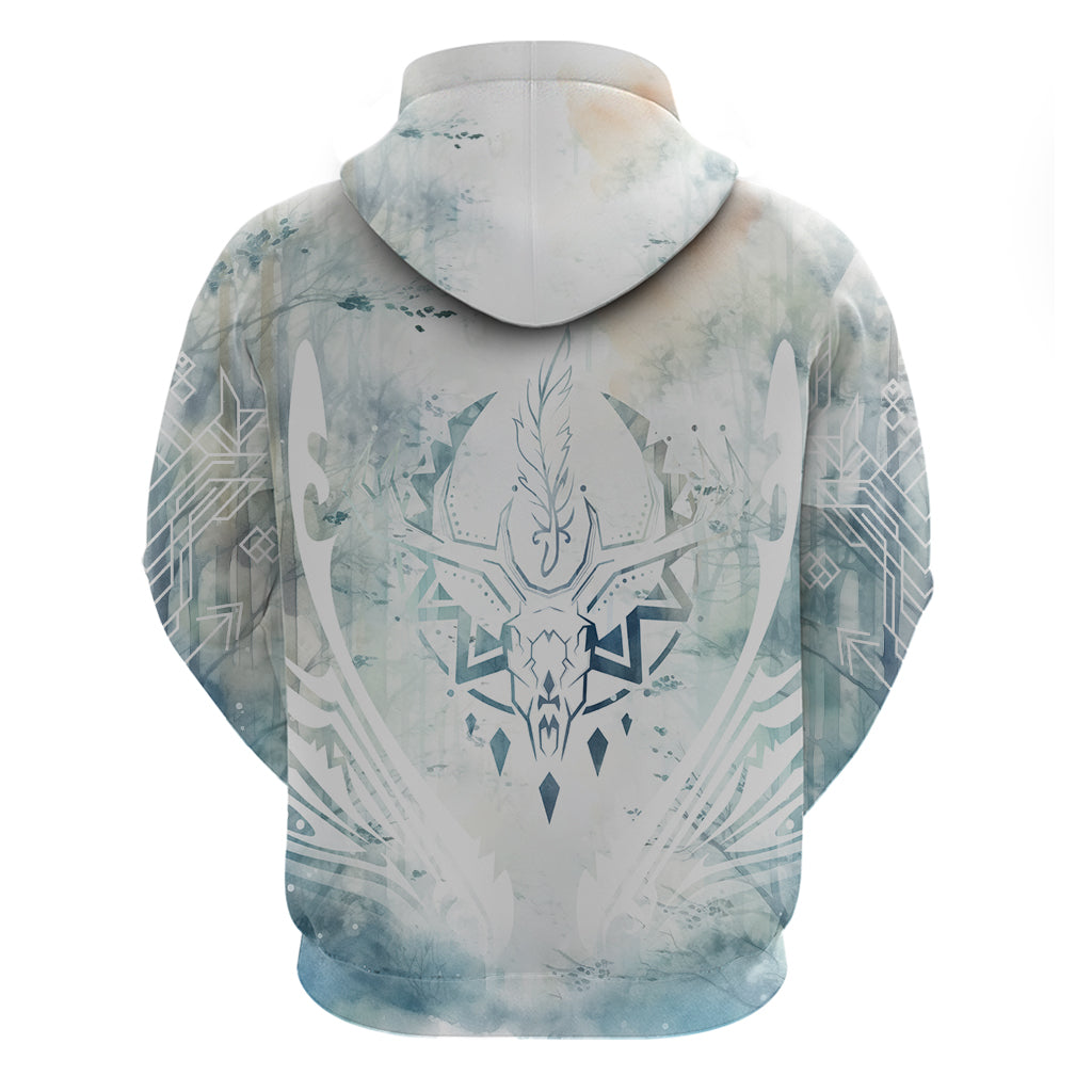Thanks Deer For Life Hoodie White Deer Watercolor Painting - Wonder Print Shop