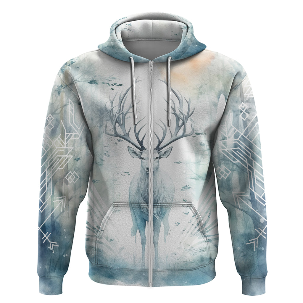 Thanks Deer For Life Hoodie White Deer Watercolor Painting - Wonder Print Shop