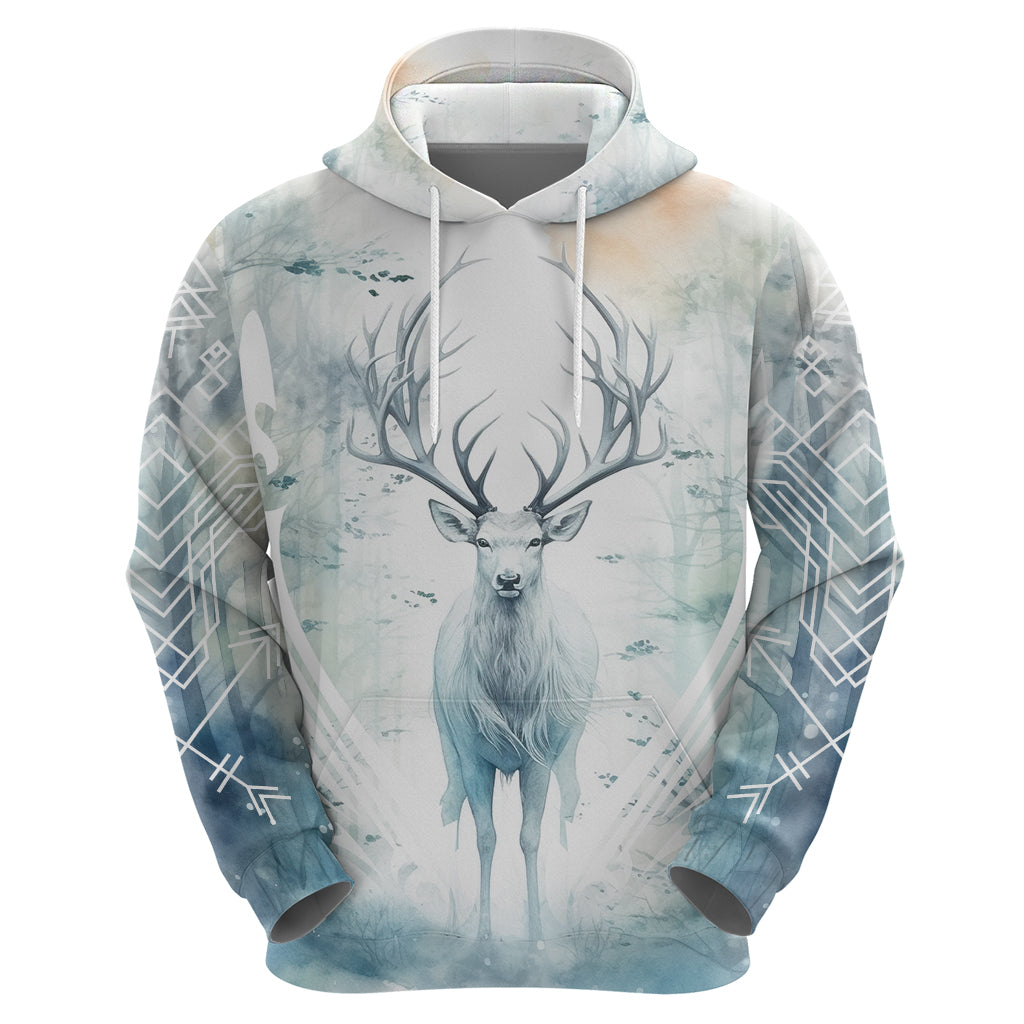 Thanks Deer For Life Hoodie White Deer Watercolor Painting - Wonder Print Shop