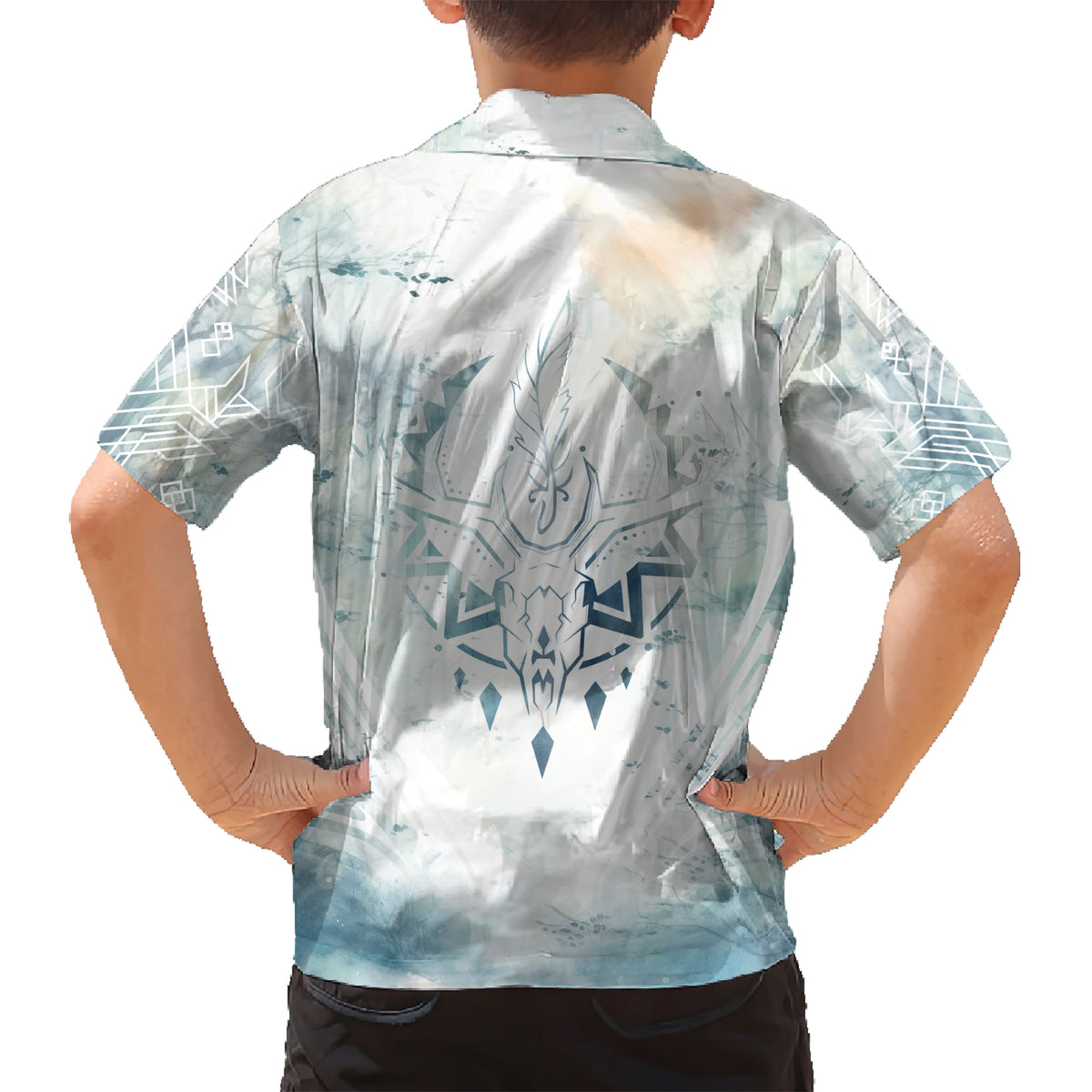 Thanks Deer For Life Kid Hawaiian Shirt White Deer Watercolor Painting - Wonder Print Shop