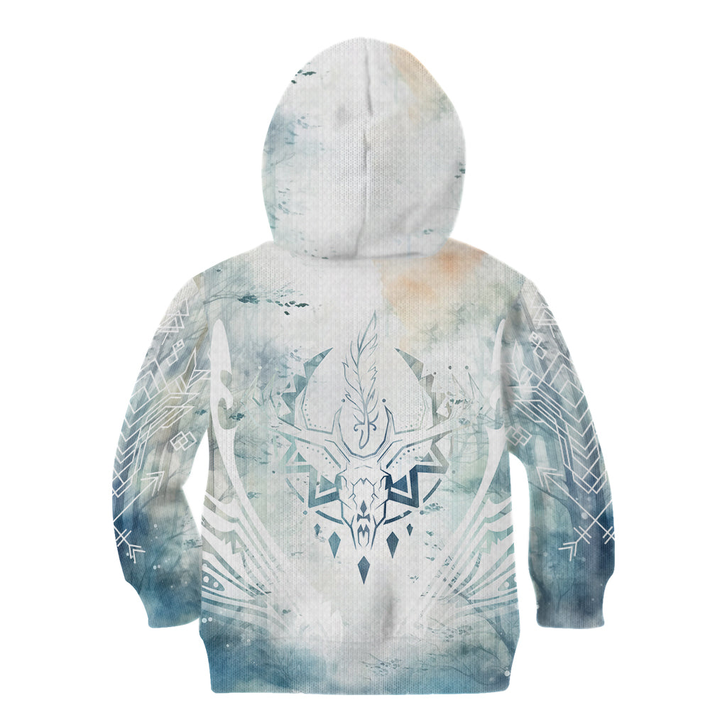 Thanks Deer For Life Kid Hoodie White Deer Watercolor Painting - Wonder Print Shop