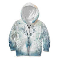Thanks Deer For Life Kid Hoodie White Deer Watercolor Painting - Wonder Print Shop