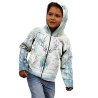 Thanks Deer For Life Kid Hoodie White Deer Watercolor Painting - Wonder Print Shop