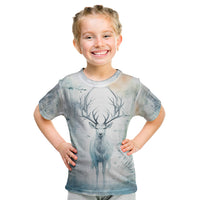 Thanks Deer For Life Kid T Shirt White Deer Watercolor Painting - Wonder Print Shop