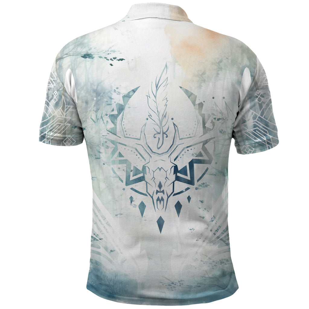Thanks Deer For Life Polo Shirt White Deer Watercolor Painting - Wonder Print Shop