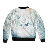 Thanks Deer For Life Sleeve Zip Bomber Jacket White Deer Watercolor Painting - Wonder Print Shop
