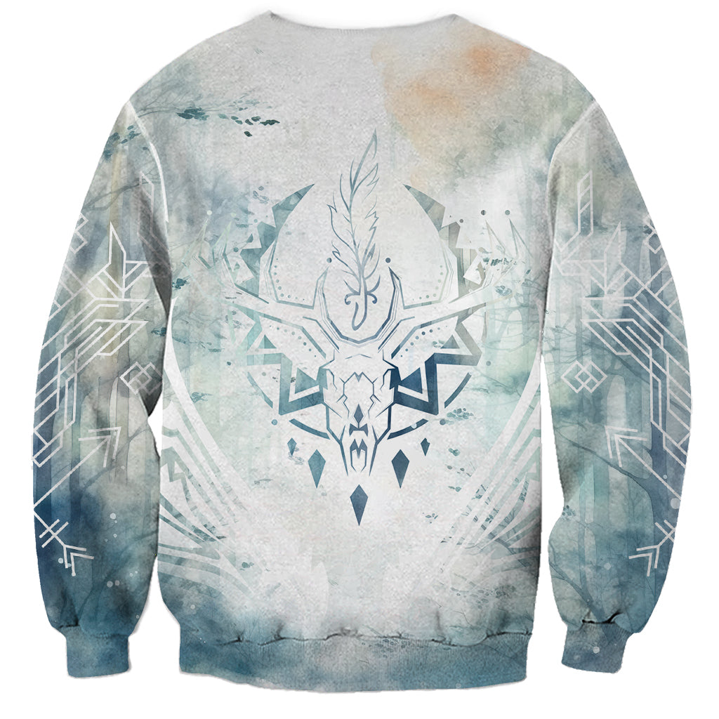 Thanks Deer For Life Sweatshirt White Deer Watercolor Painting - Wonder Print Shop