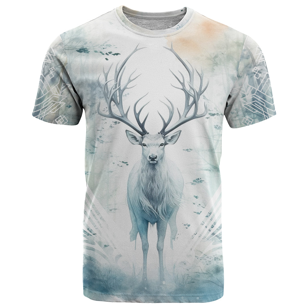 Thanks Deer For Life T Shirt White Deer Watercolor Painting - Wonder Print Shop