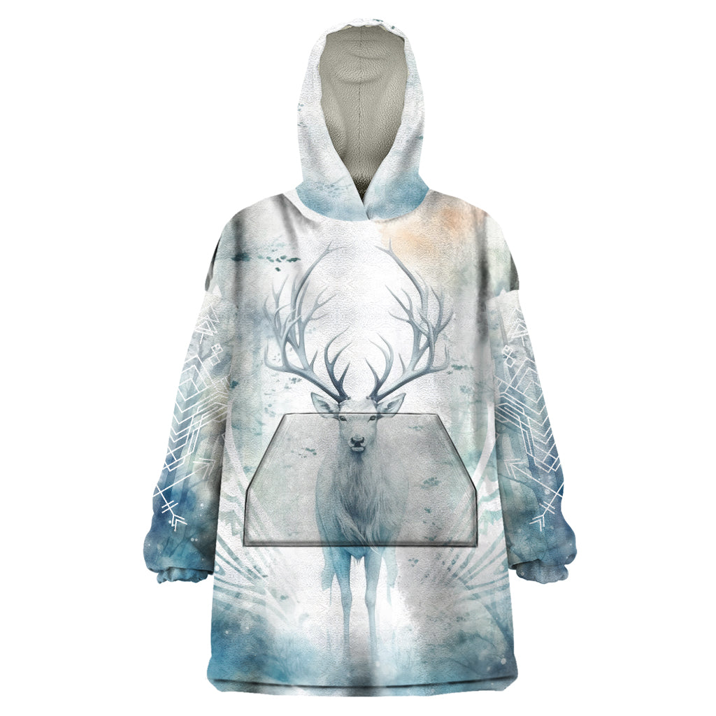 Thanks Deer For Life Wearable Blanket Hoodie White Deer Watercolor Painting - Wonder Print Shop