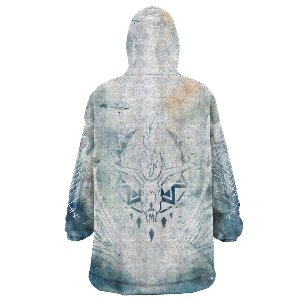 Thanks Deer For Life Wearable Blanket Hoodie White Deer Watercolor Painting - Wonder Print Shop