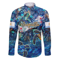 Anguilla Family Matching Off The Shoulder Long Sleeve Dress and Hawaiian Shirt