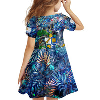 Anguilla Family Matching Off Shoulder Short Dress and Hawaiian Shirt - Wonder Print Shop