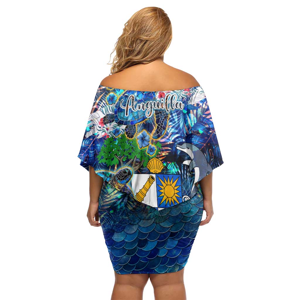 Anguilla Family Matching Off Shoulder Short Dress and Hawaiian Shirt - Wonder Print Shop