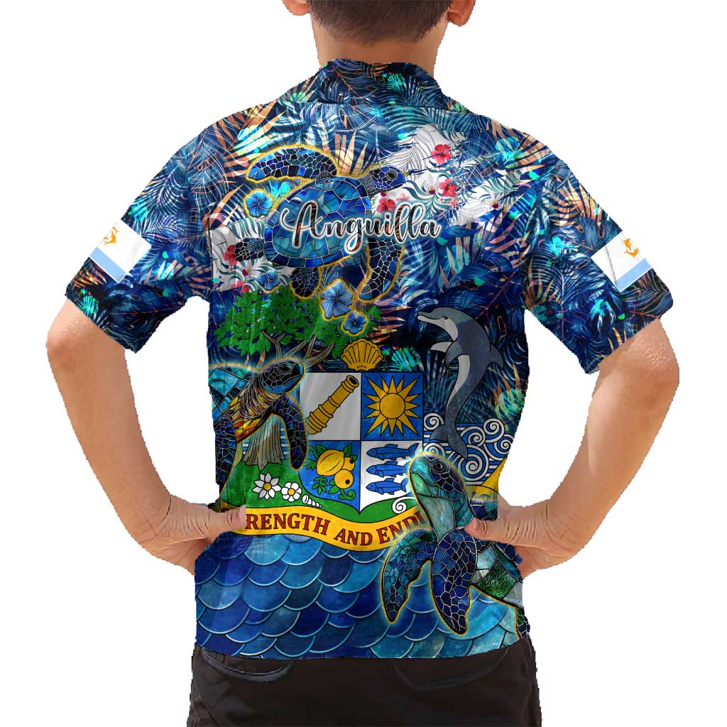 Anguilla Family Matching Puletasi and Hawaiian Shirt