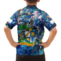 Anguilla Family Matching Puletasi and Hawaiian Shirt