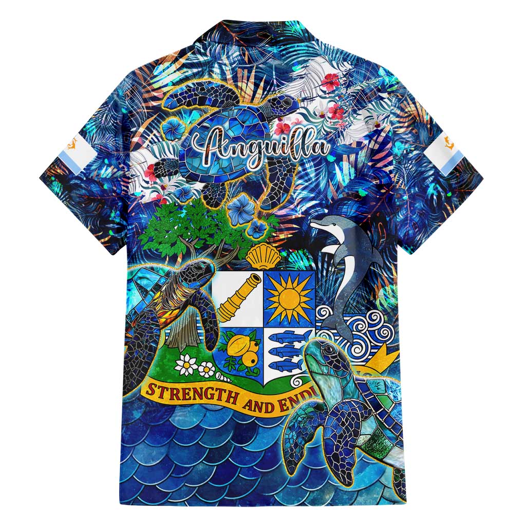 Anguilla Family Matching Short Sleeve Bodycon Dress and Hawaiian Shirt - Wonder Print Shop