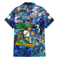 Anguilla Family Matching Short Sleeve Bodycon Dress and Hawaiian Shirt - Wonder Print Shop