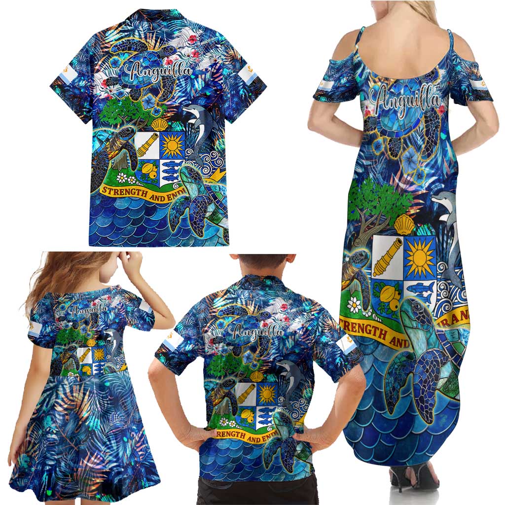 Anguilla Family Matching Summer Maxi Dress and Hawaiian Shirt - Wonder Print Shop