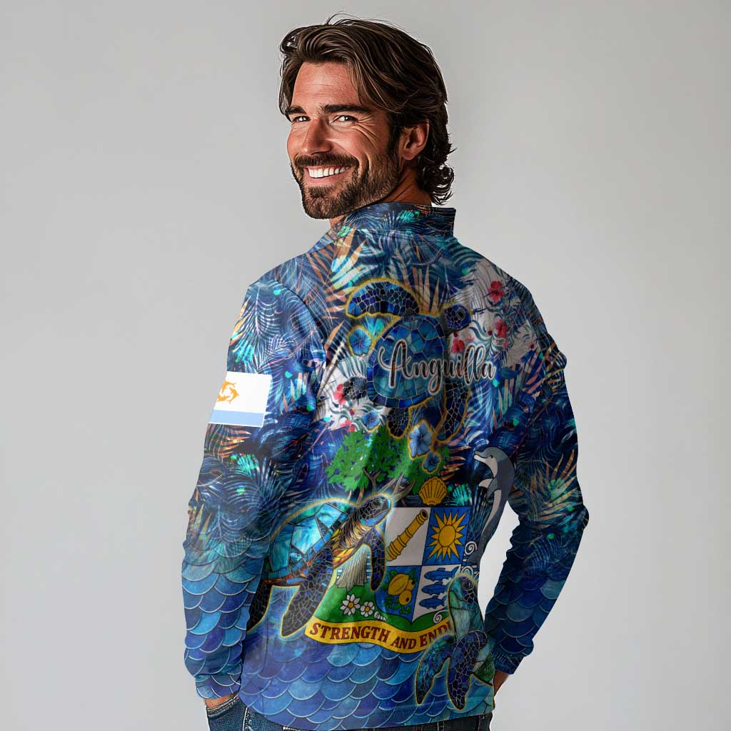 Anguilla Long Sleeve Polo Shirt - Wonder Print Shop