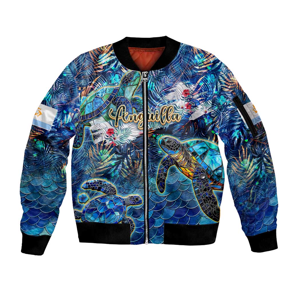 Anguilla Sleeve Zip Bomber Jacket - Wonder Print Shop