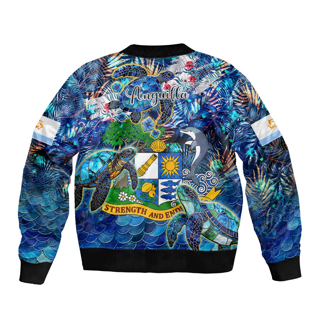 Anguilla Sleeve Zip Bomber Jacket - Wonder Print Shop