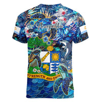 Anguilla Women V-Neck T-Shirt - Wonder Print Shop