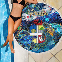 Aruba Beach Blanket Sea Turtle Tropical Pattern