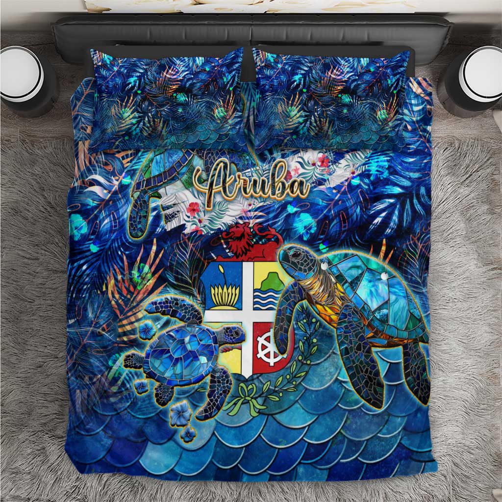 Aruba Bedding Set Sea Turtle Tropical Pattern