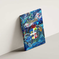 Aruba Canvas Wall Art Sea Turtle Tropical Pattern