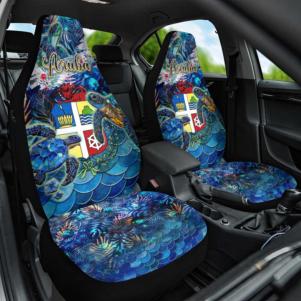 Aruba Car Seat Cover Sea Turtle Tropical Pattern