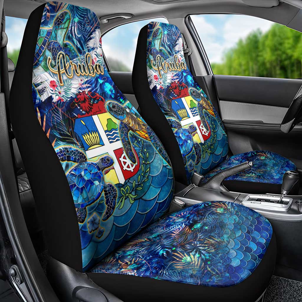 Aruba Car Seat Cover Sea Turtle Tropical Pattern