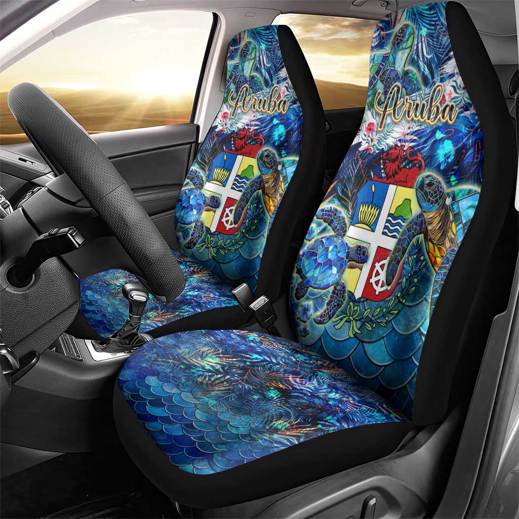 Aruba Car Seat Cover Sea Turtle Tropical Pattern