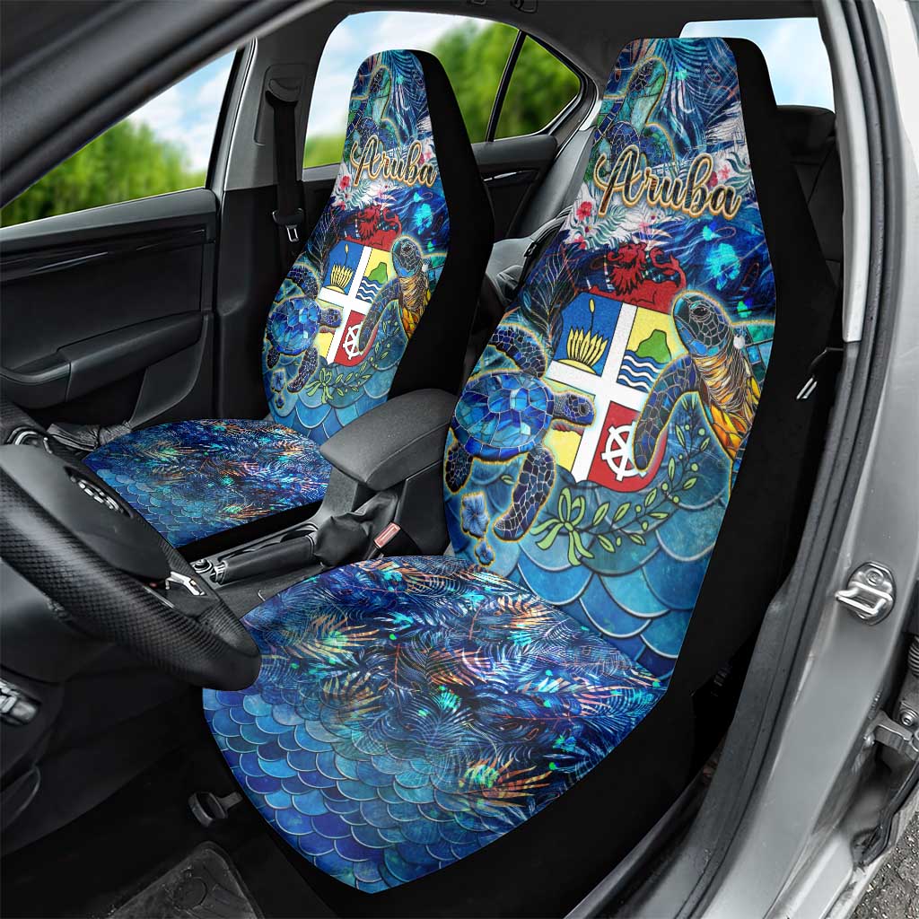 Aruba Car Seat Cover Sea Turtle Tropical Pattern